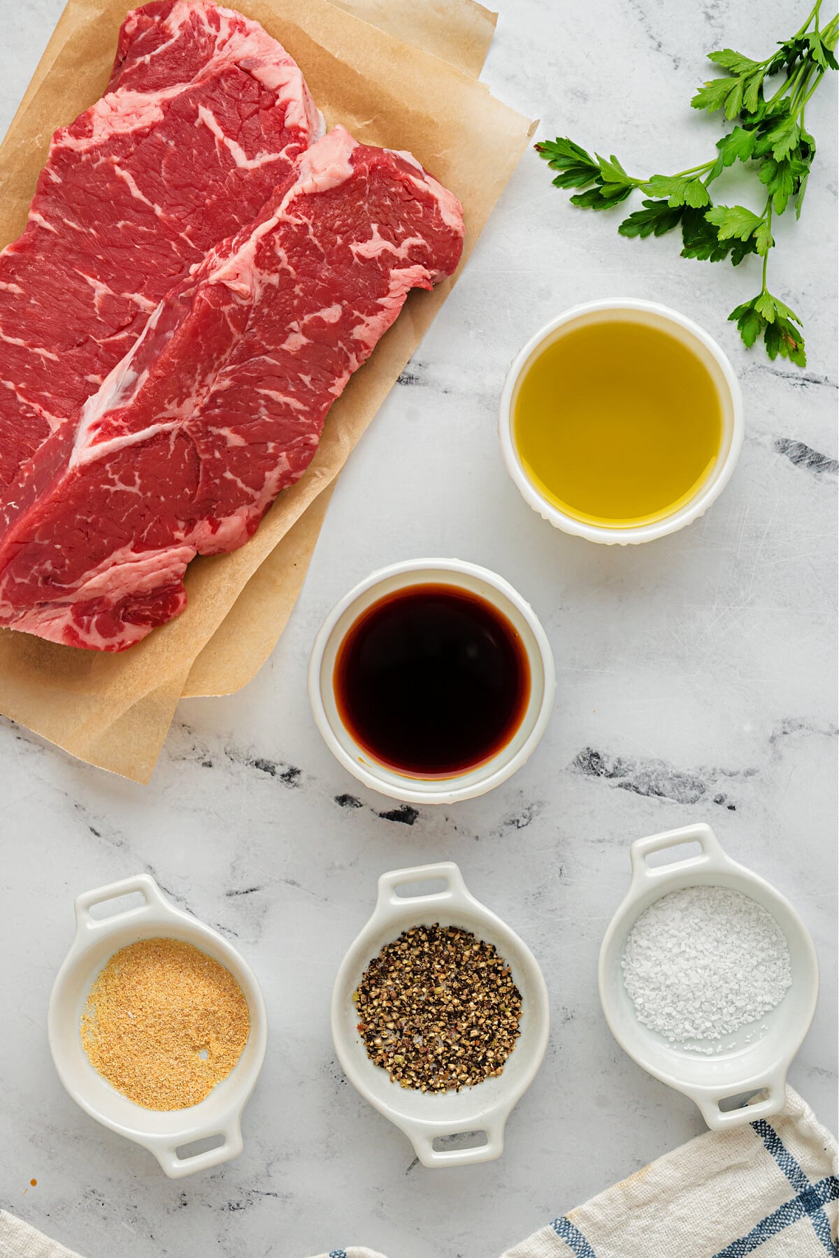 ingredients needed to make air fryer steak bites