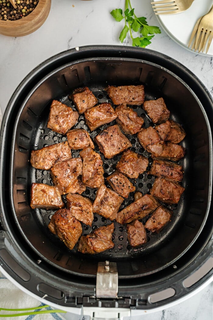 steak bites cooked in air fryer