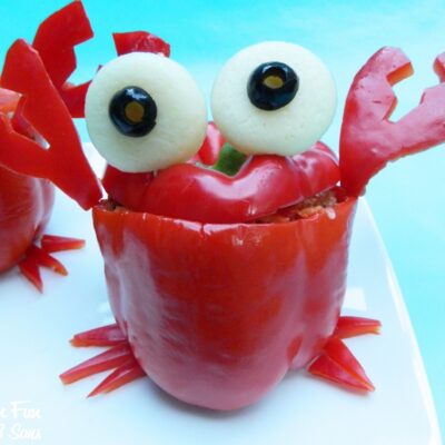 Stuffed Pepper that looks like a crab