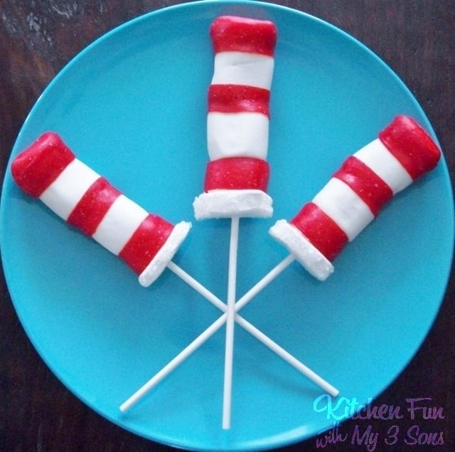 Dr. Seuss Cat in the Hat Marshmallow Pops