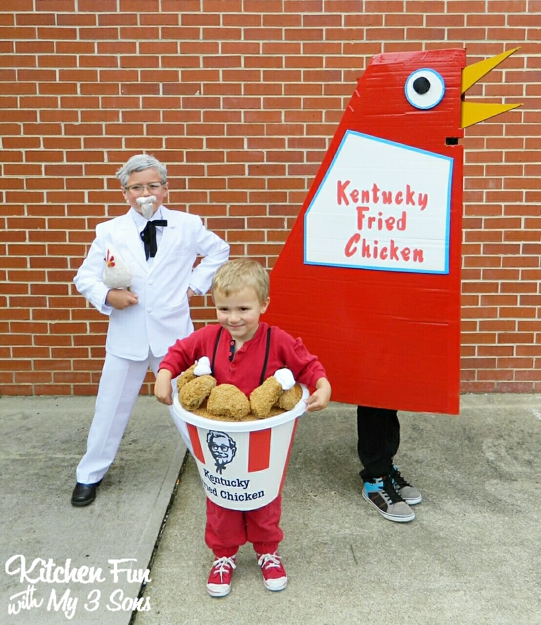 Our 2013 Homemade KFC Kentucky Fried Chicken Costumes!