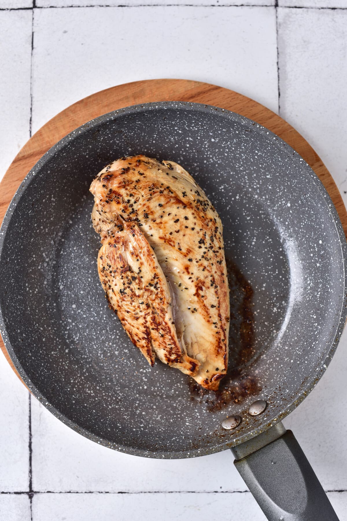 This Mango Chicken Salad is the perfect combination of sweet, savory, creamy, and crunchy in every bite. Cooking the chicken.