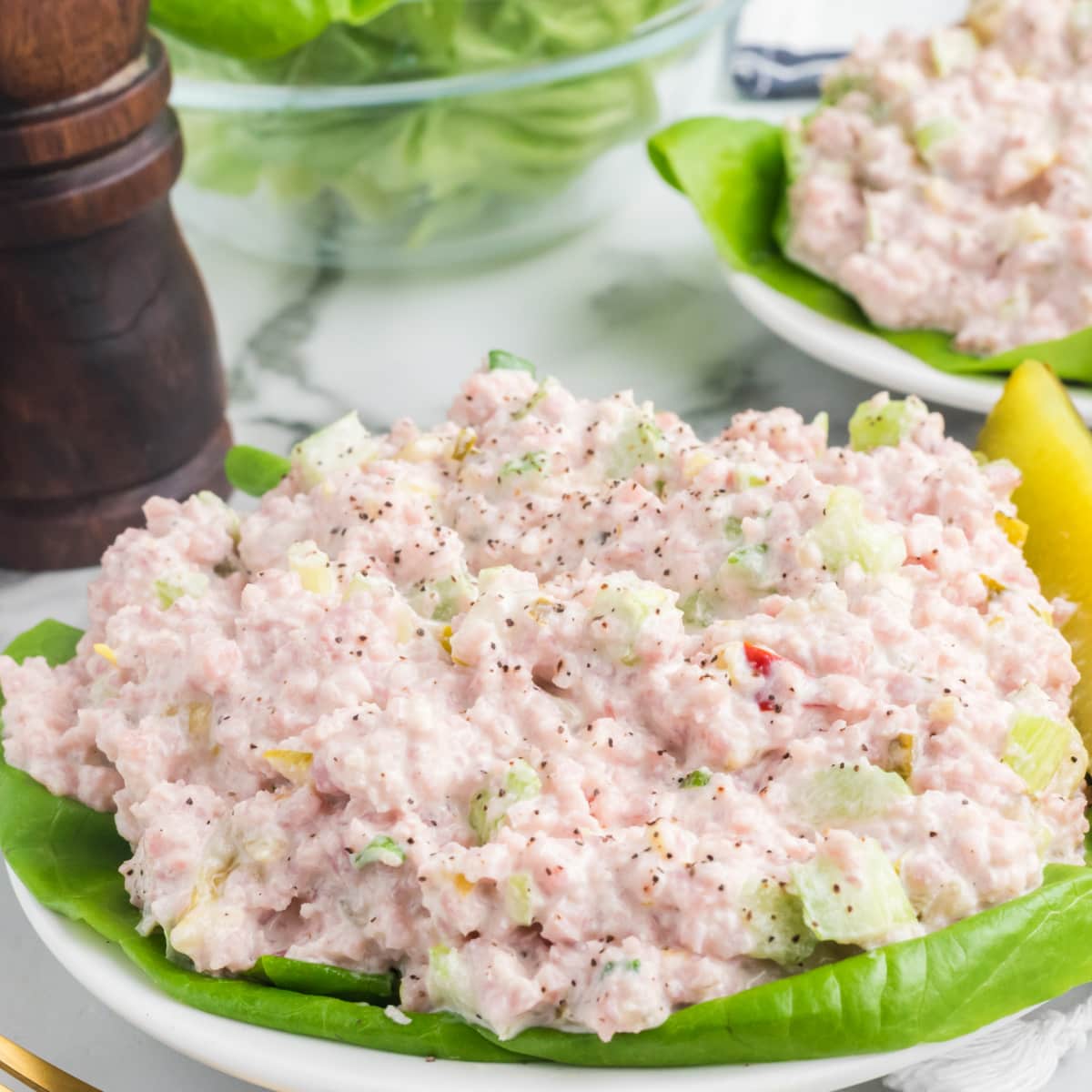 Ham Salad on a bed of lettuce