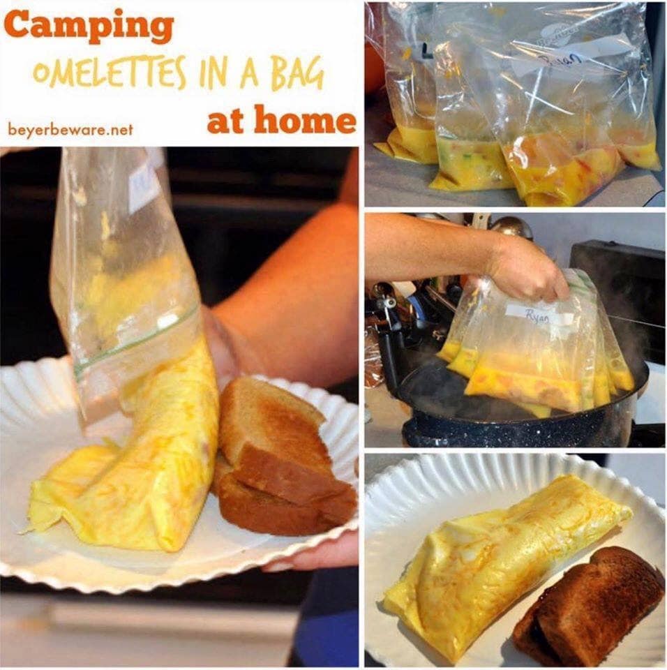 Camping Omelettes In a Bag