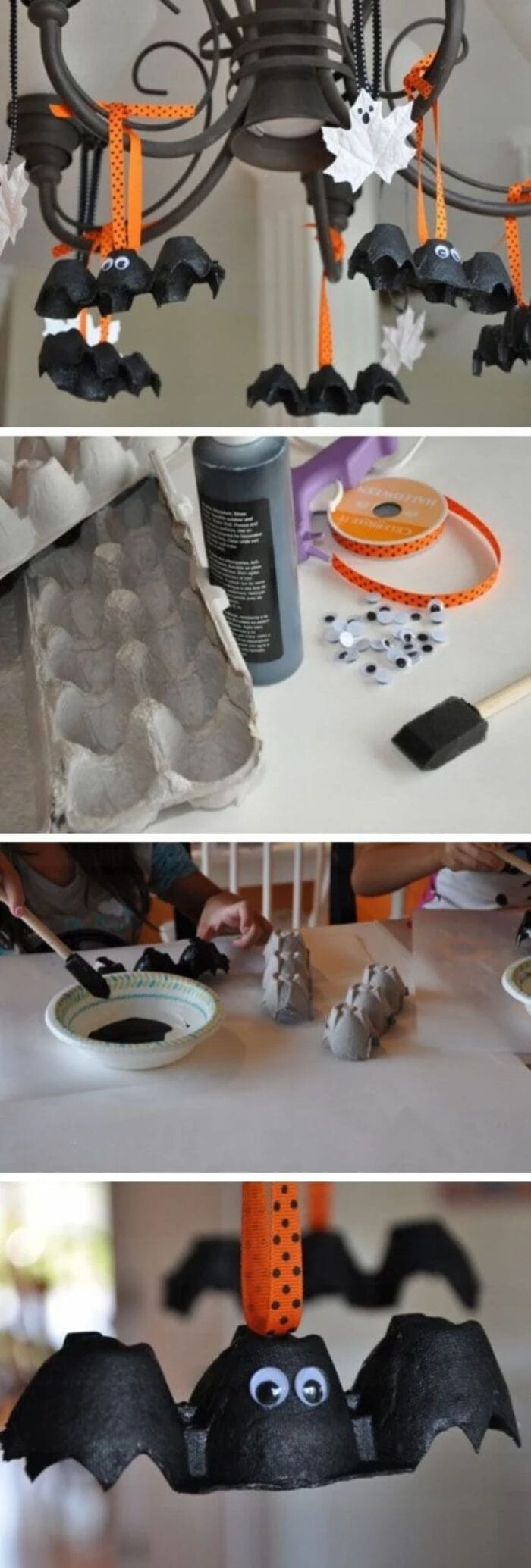 Egg Carton Bats...these are the BEST Homemade Halloween Decorations & Craft Ideas!