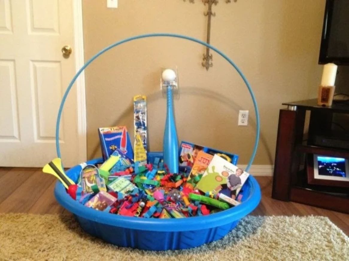 Kiddie Pool Easter Basket...these are the BEST Easter Basket Ideas!
