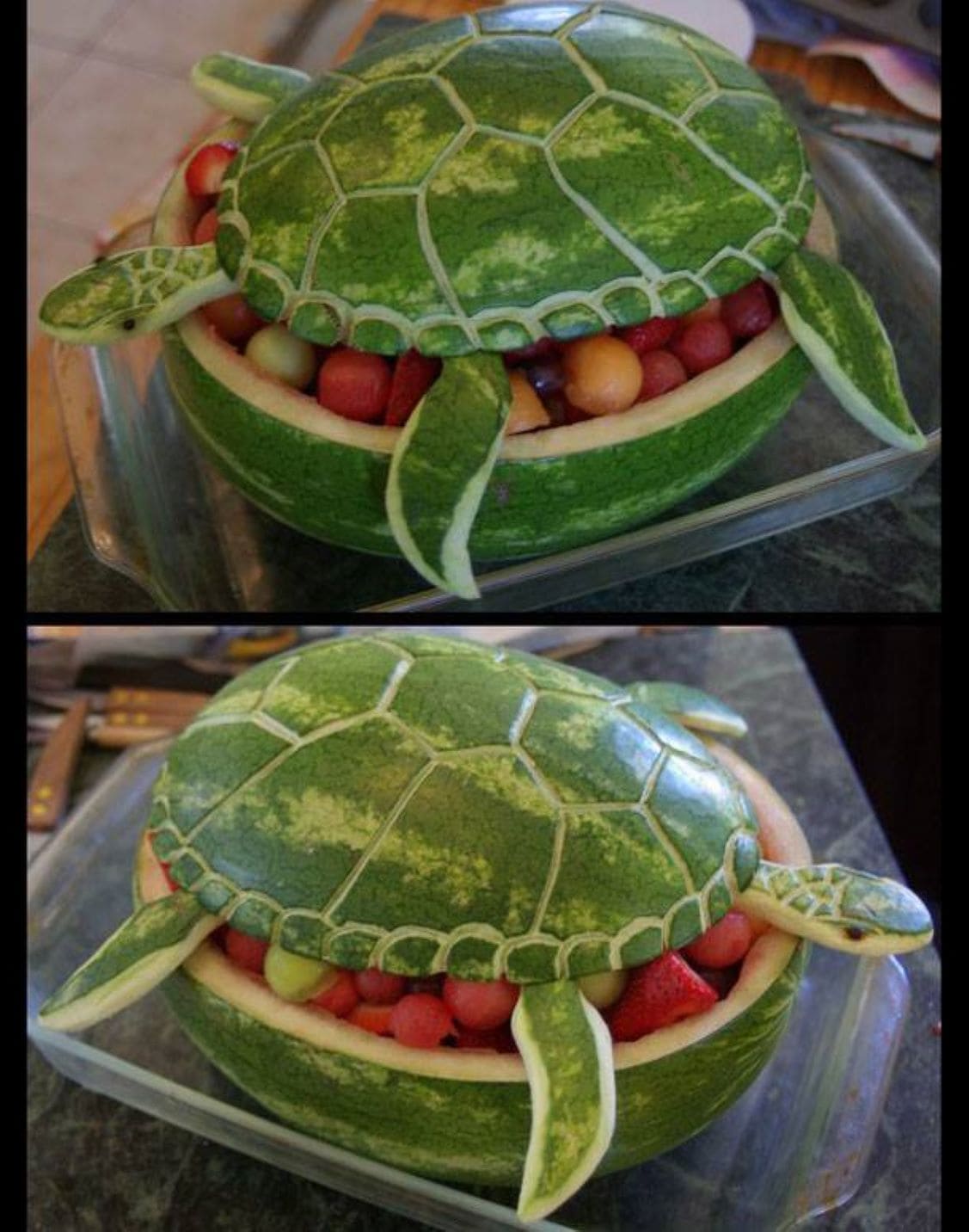 Watermelon Sea Turtle...these are the BEST Watermelon Ideas!