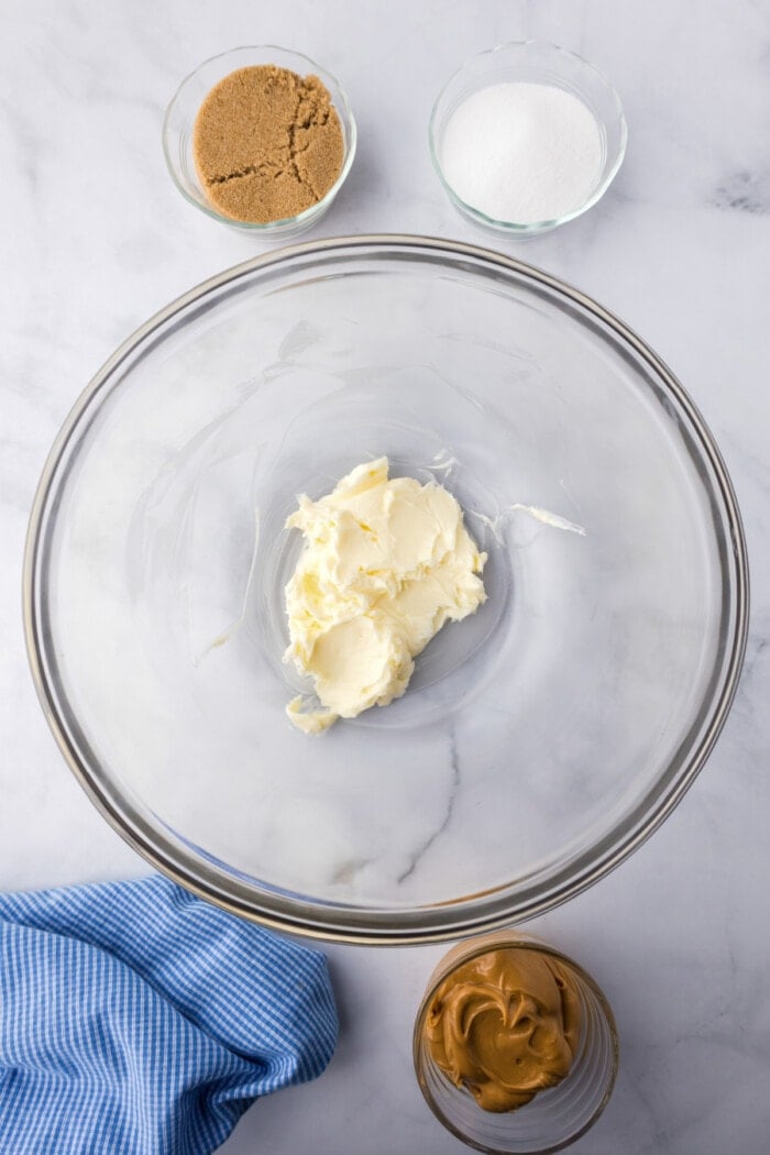 butter in clear glass bowl