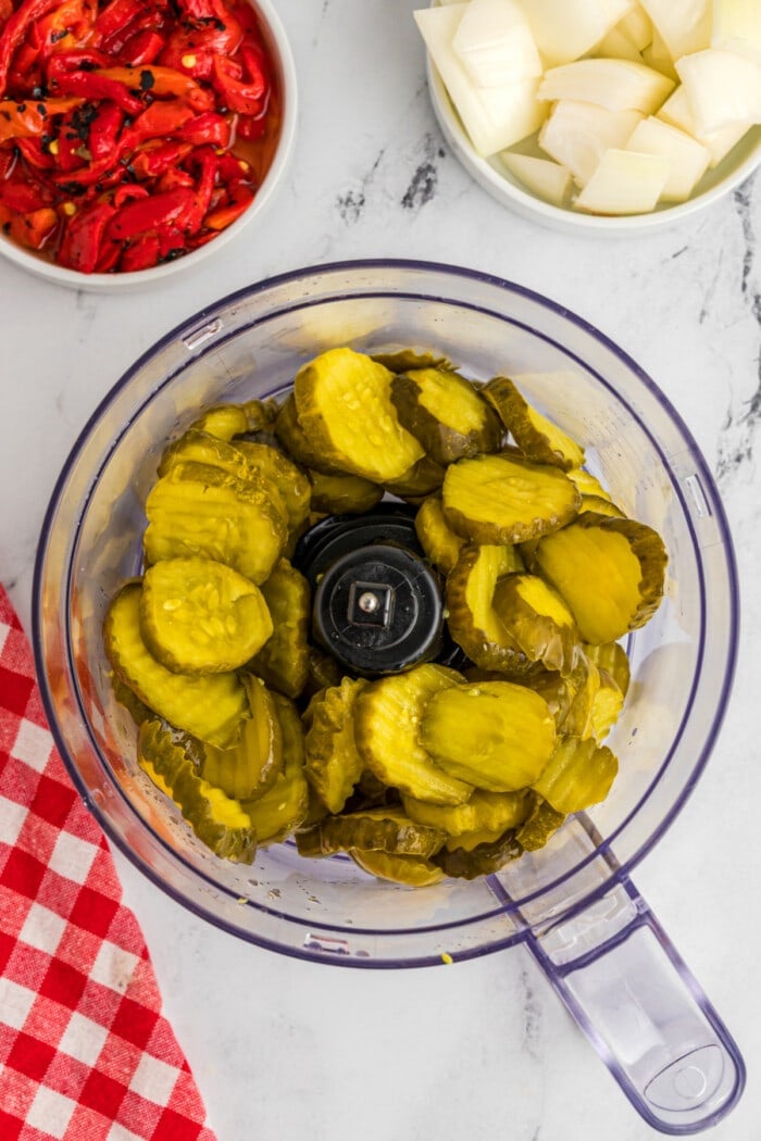 pickles in food processor