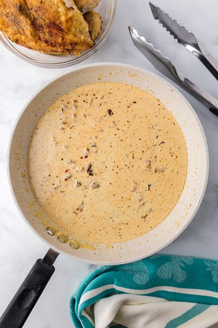 cheese sauce for marry me chicken with sun dried tomatoes