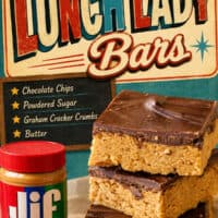 Lunch Lady Peanut Butter Bars pin