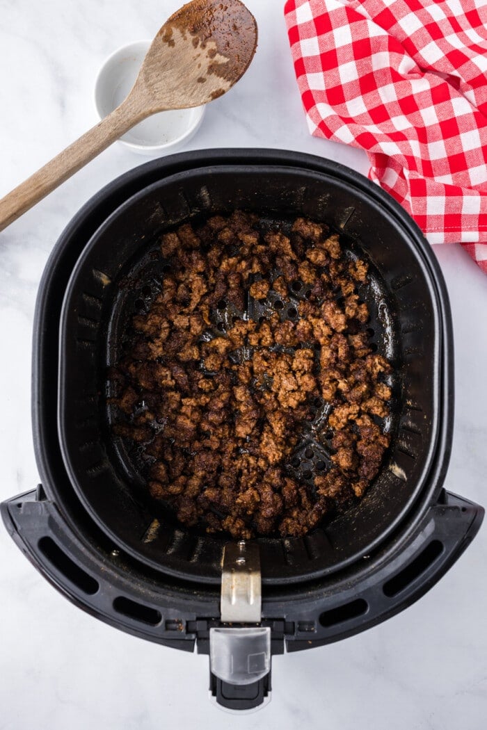 ground beef cooked in air fryer
