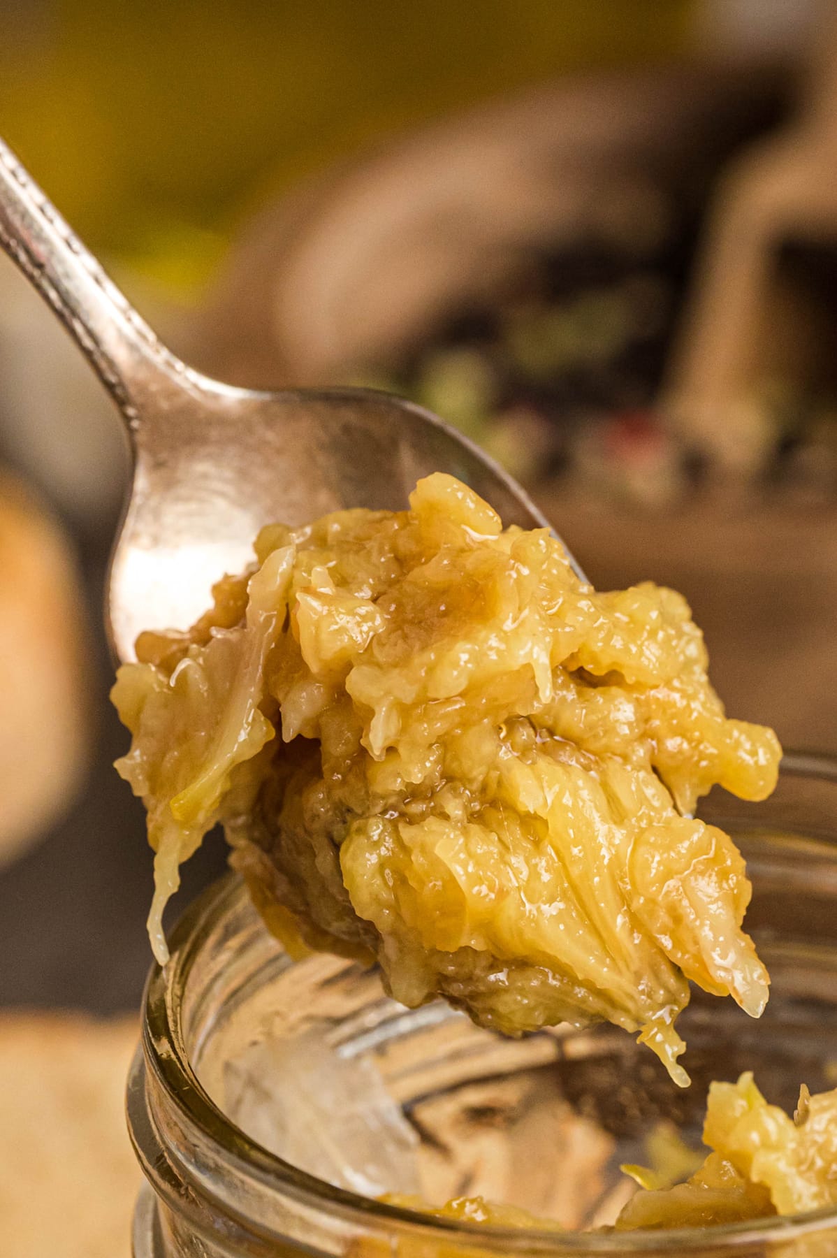 A spoonful of roasted garlic confit