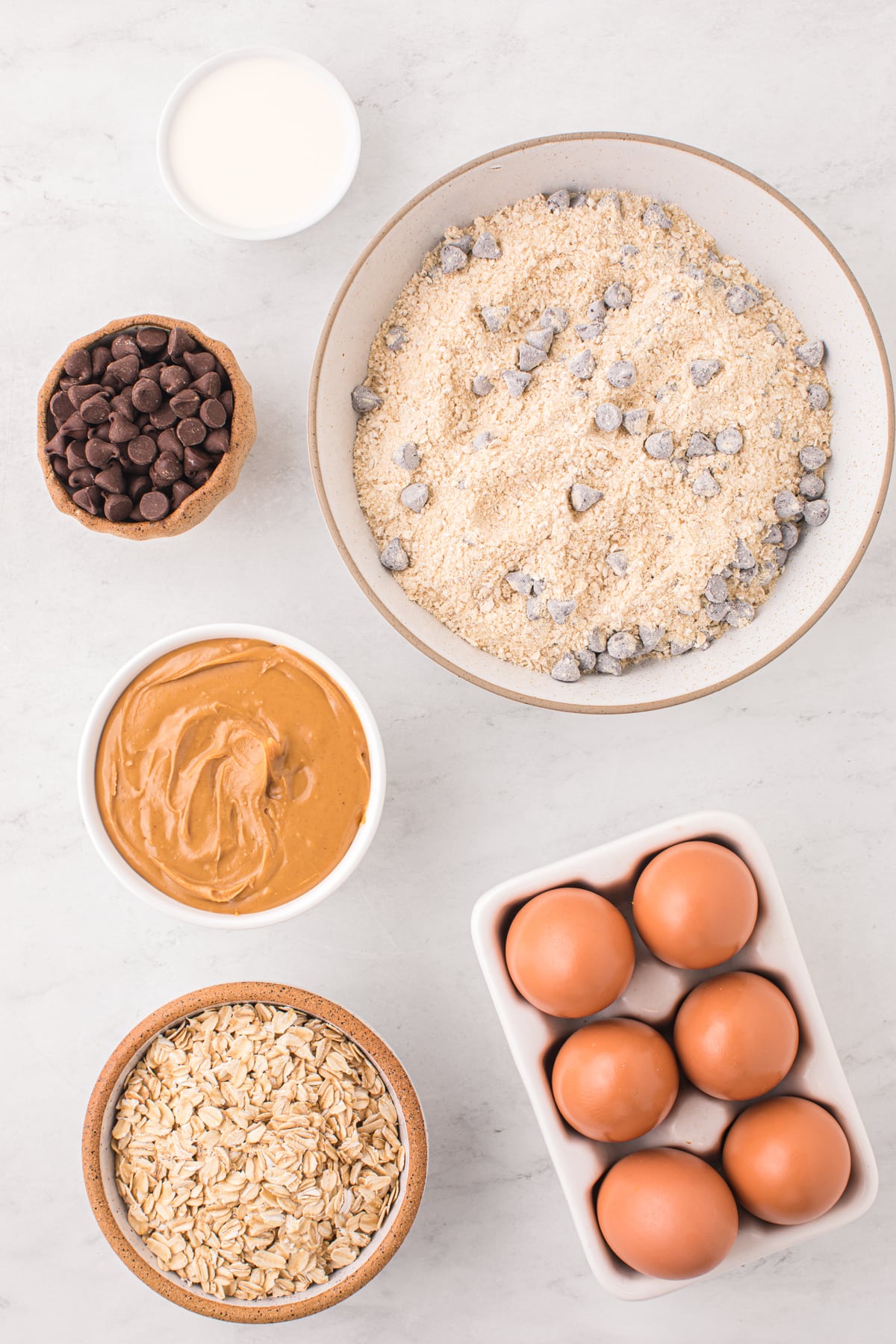 ingredients needed to make peanut butter oatmeal bars