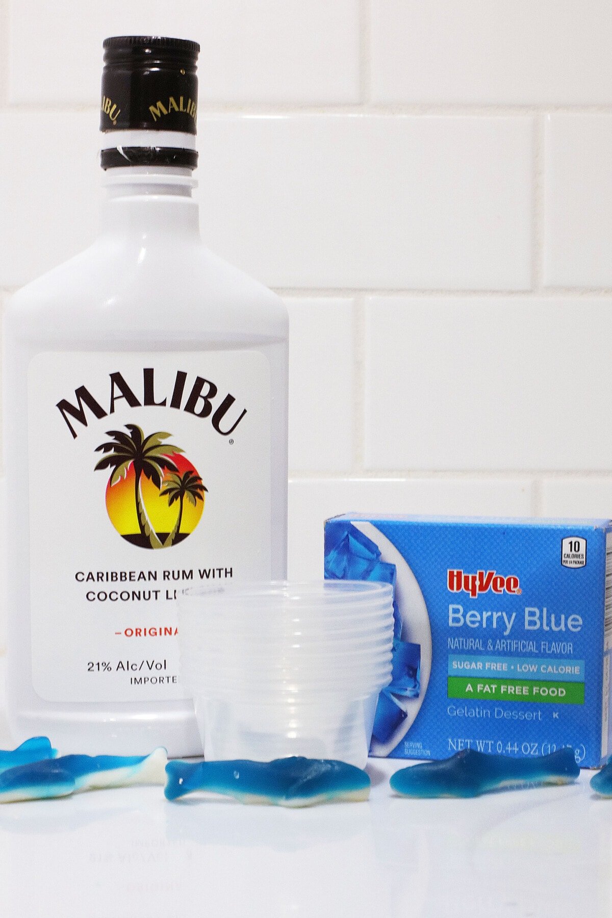 Malibu rum and berry Jello