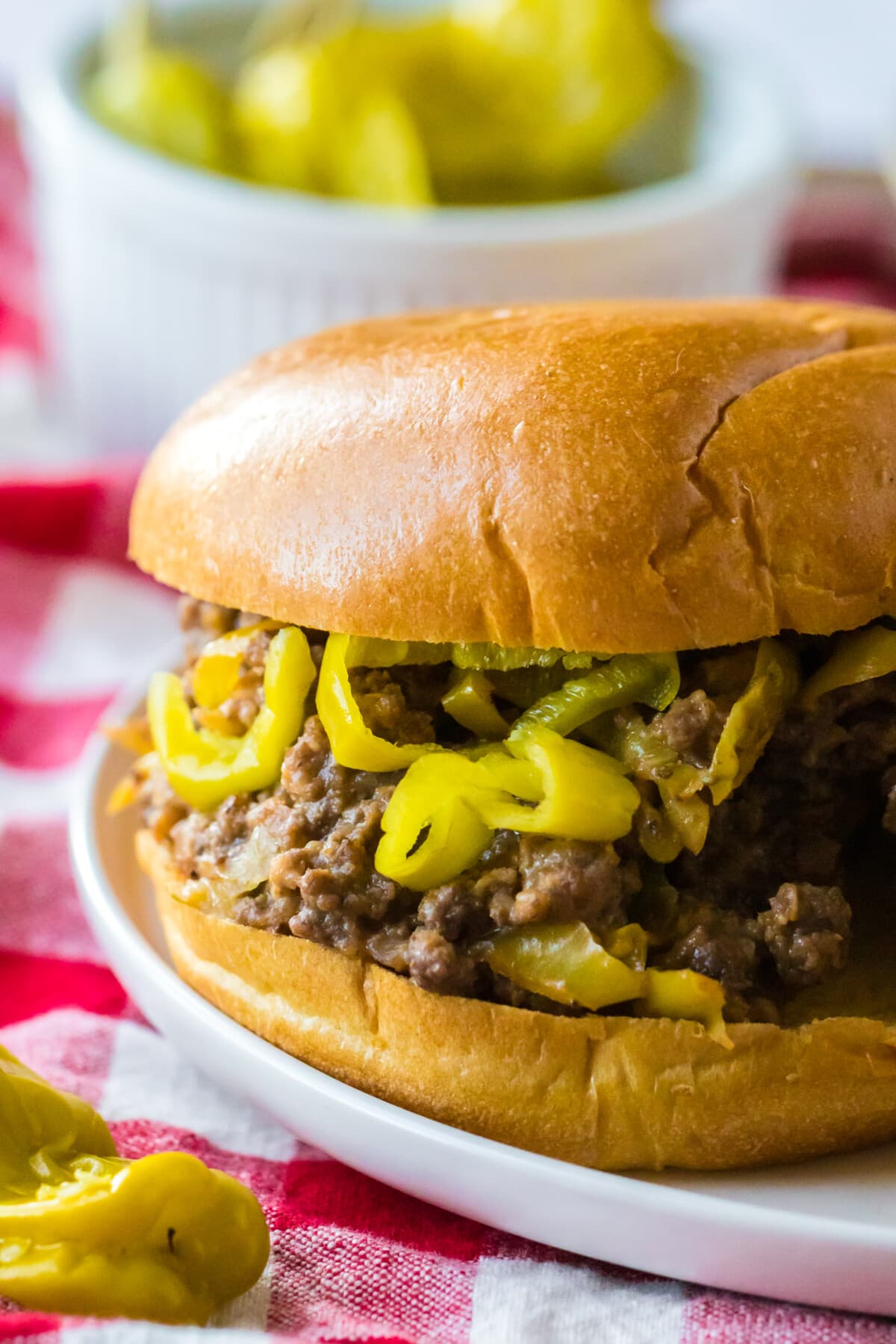 Mississippi Sloppy Joes on a white plate