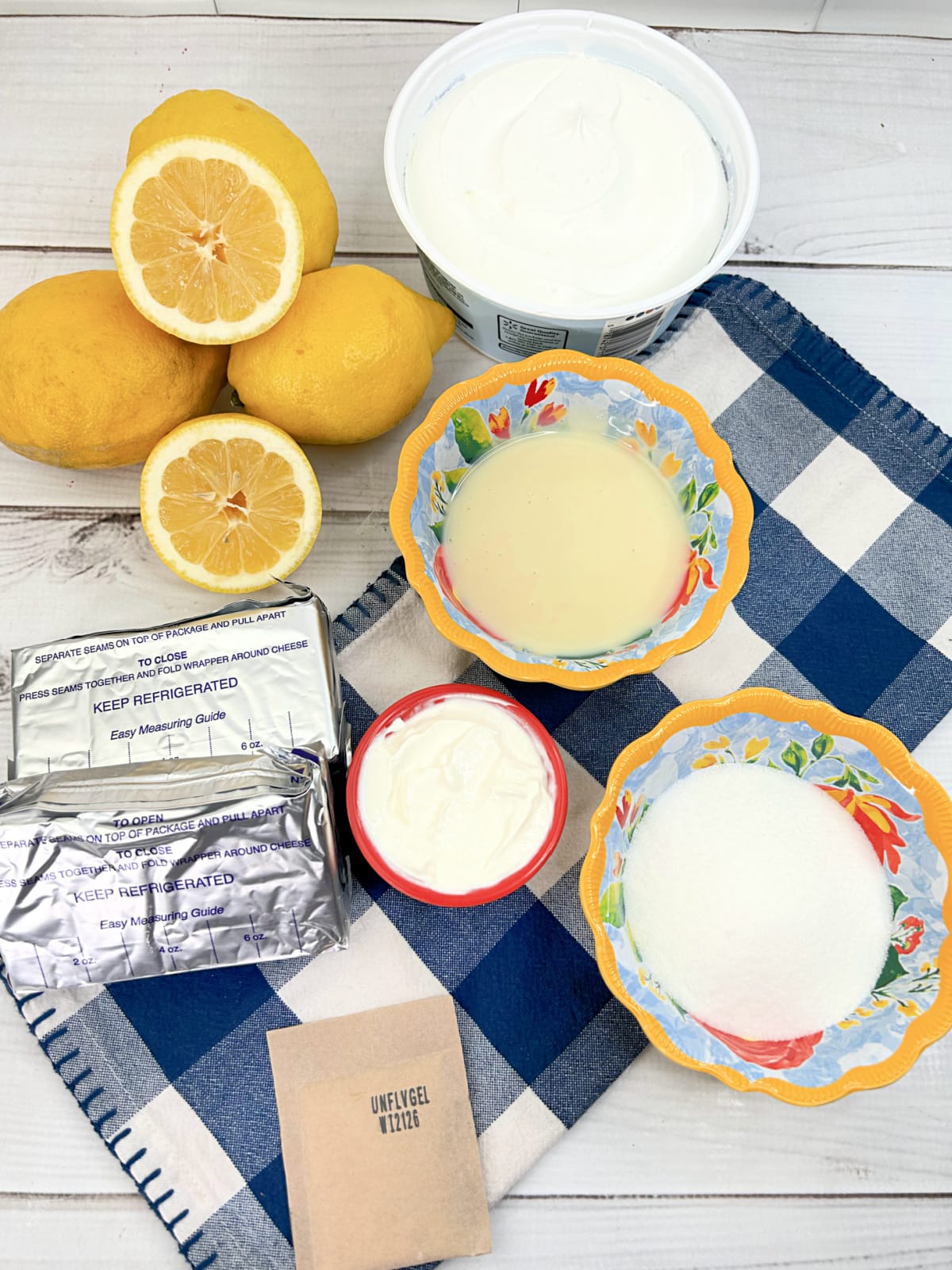 lemon cheesecake ingredients