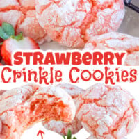 Strawberry Crinkle Cookies pin