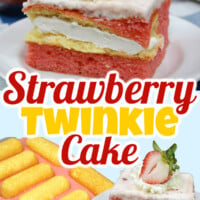 Strawberry twinkie cake pin