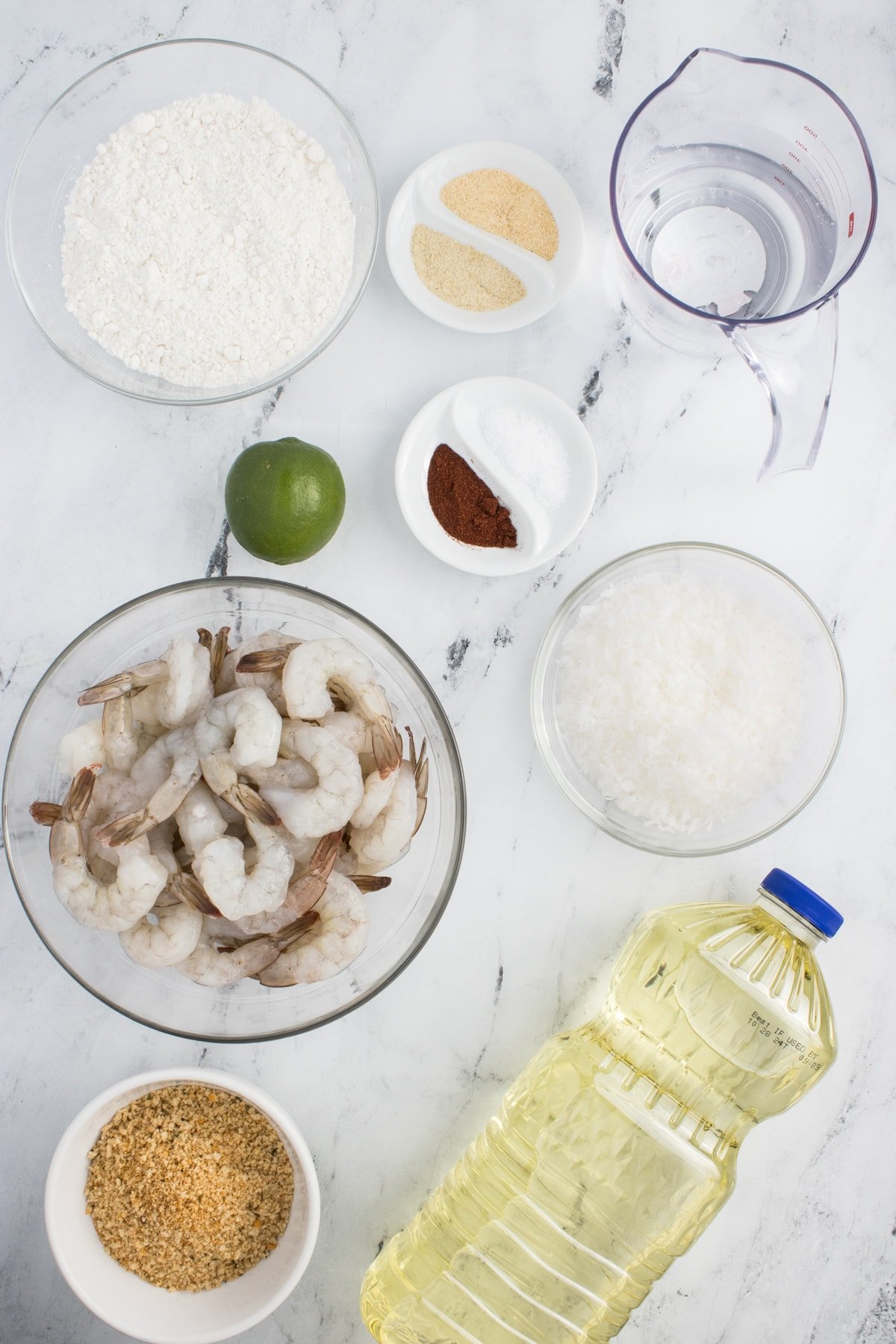 Coconut shrimp ingredients