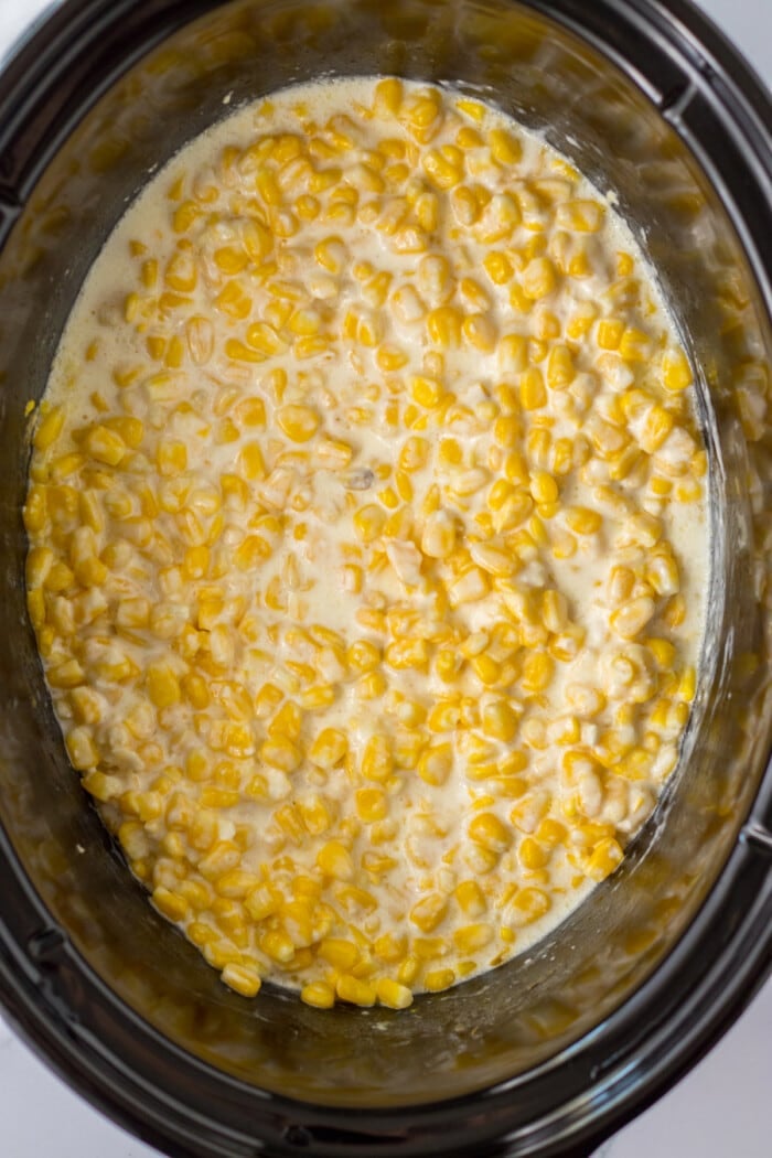 milk with corn in crock pot