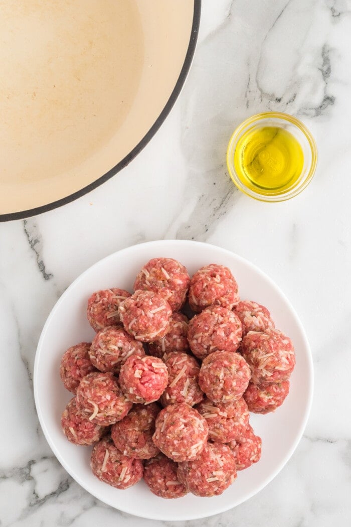 meatballs on white plate