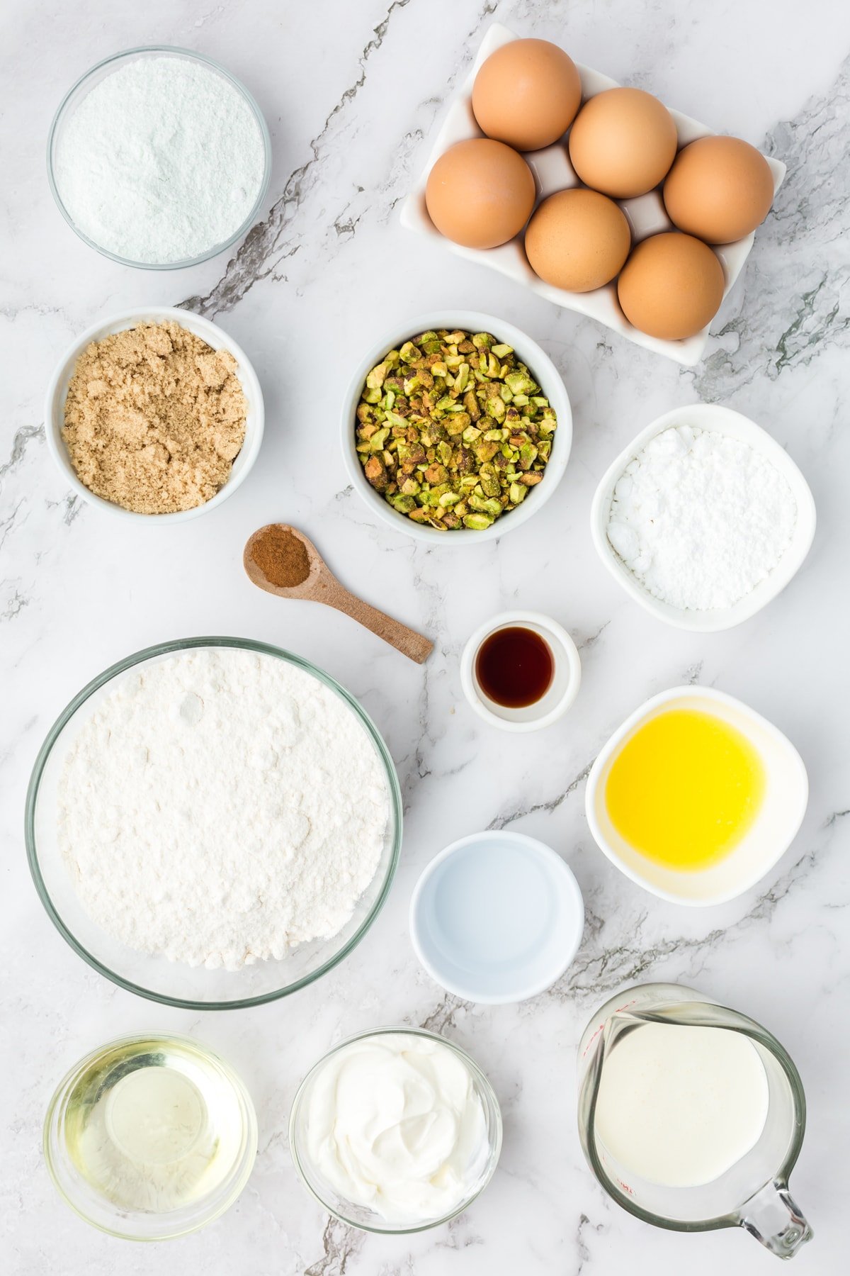 ingredients needed to make pistachio bread