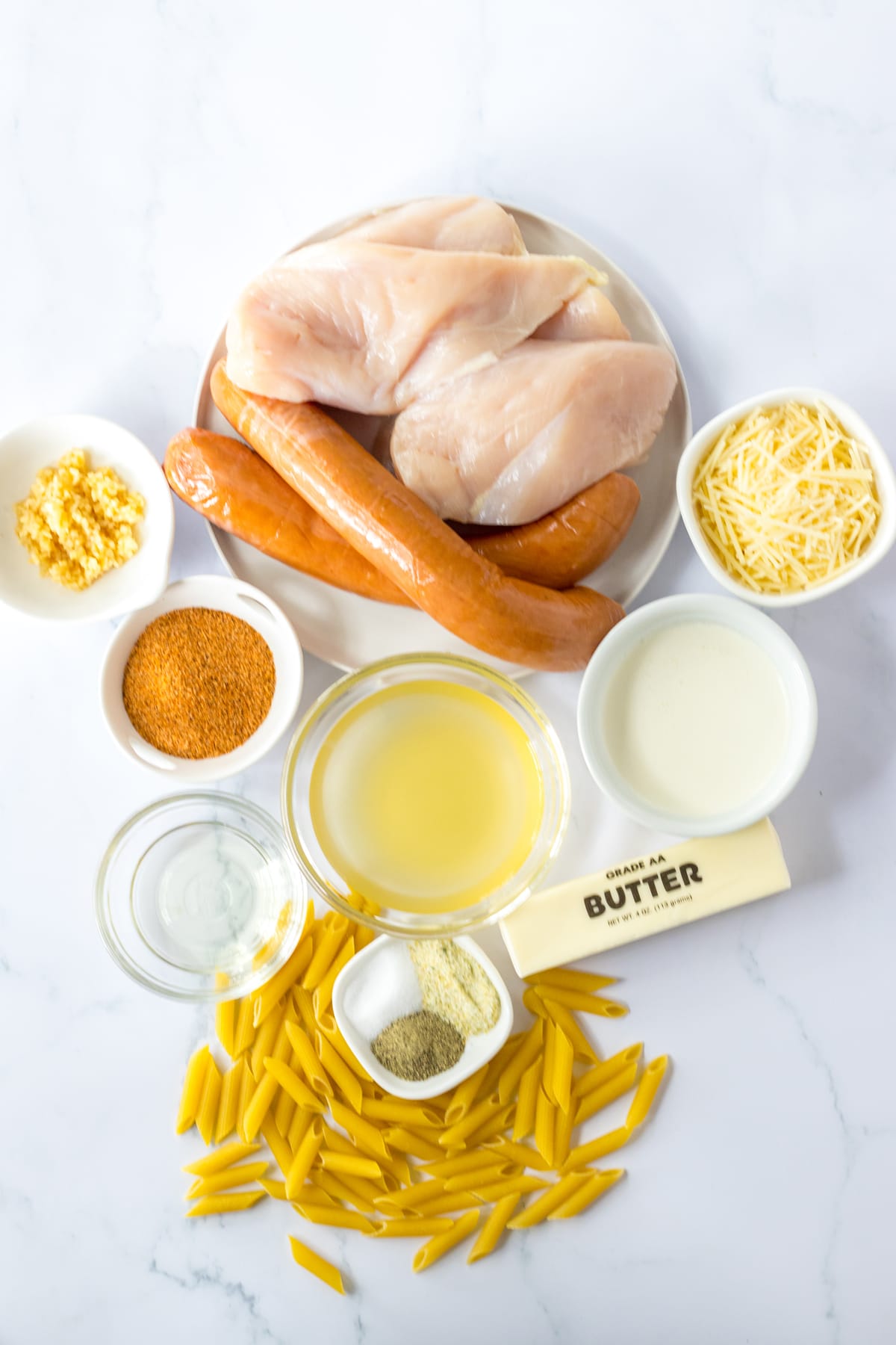 ingredients needed to make cajun chicken alfredo