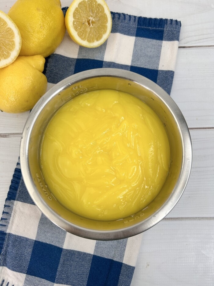 lemon pudding in a bowl