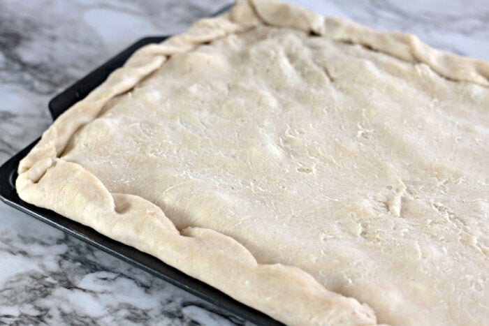 pie dough over the top