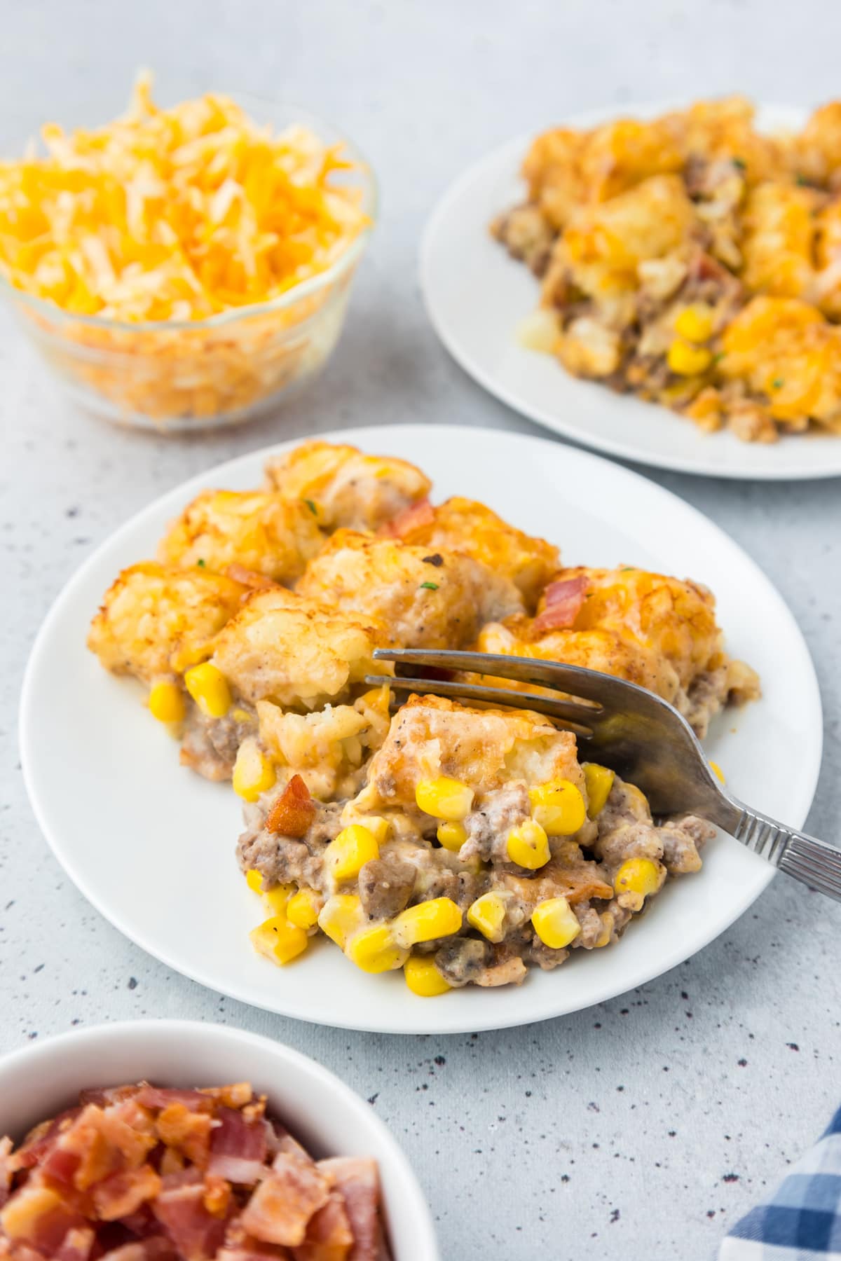 cowboy casserole on plate with fork