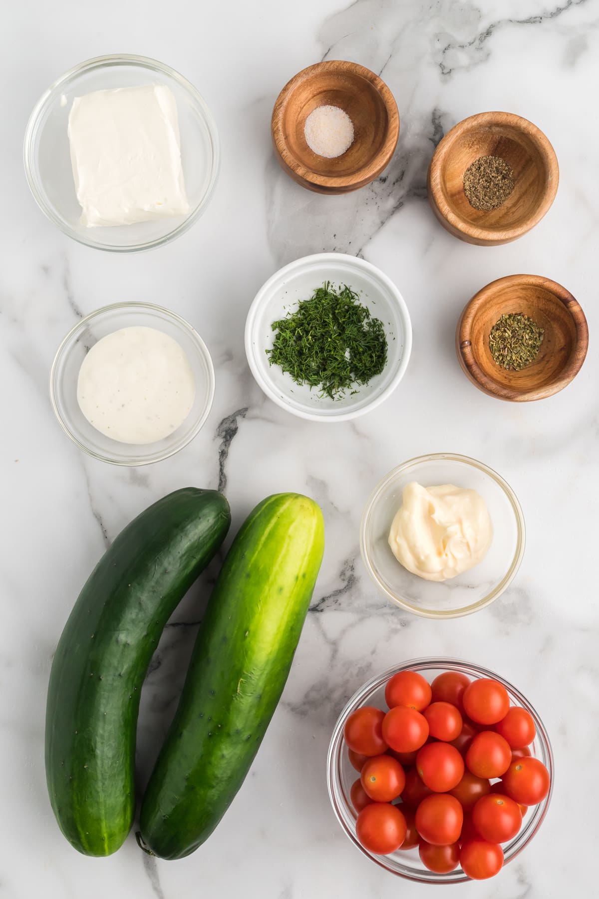 ingredients needed to make cucumber bites