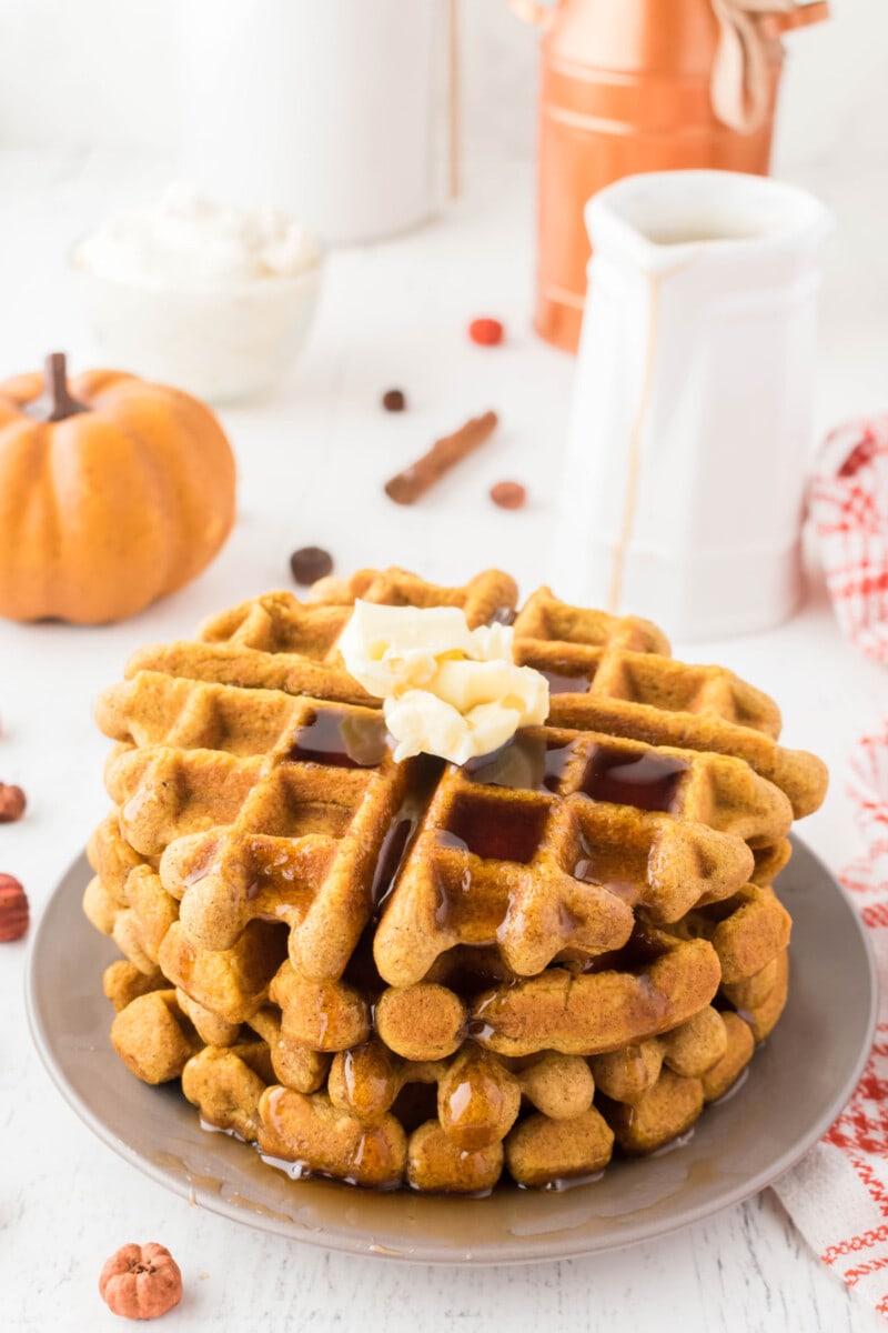 Pumpkin Waffles | Kitchen Fun With My 3 Sons
