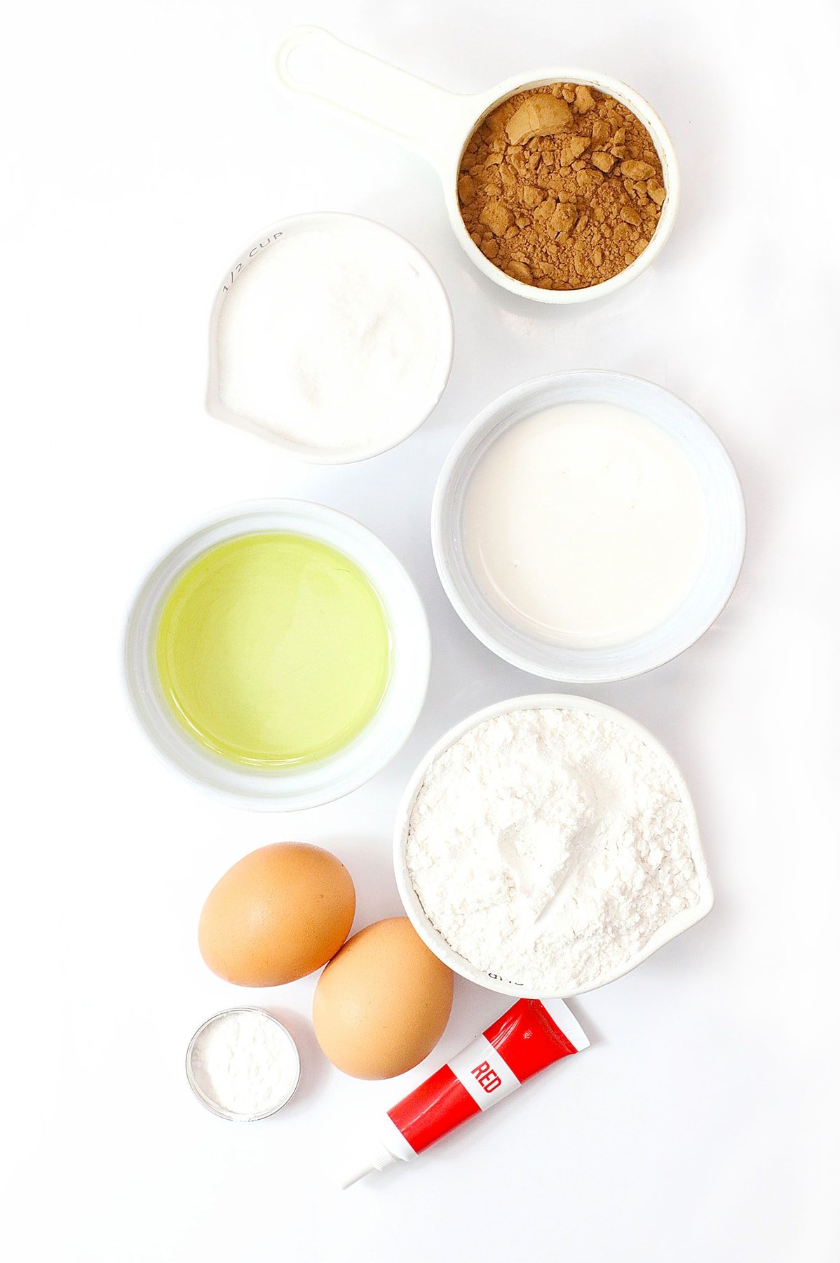 ingredients needed for red velvet pancakes