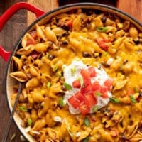 Cheesy Taco Pasta feature
