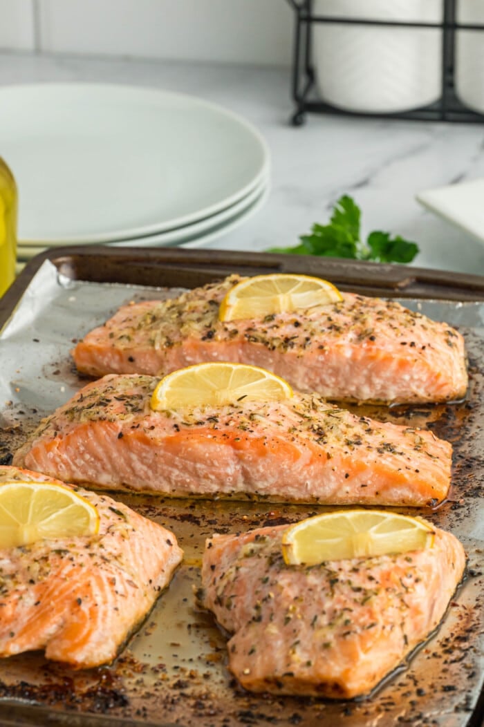 Easy Oven Baked Salmon Recipe l Kitchen Fun With My 3 Sons