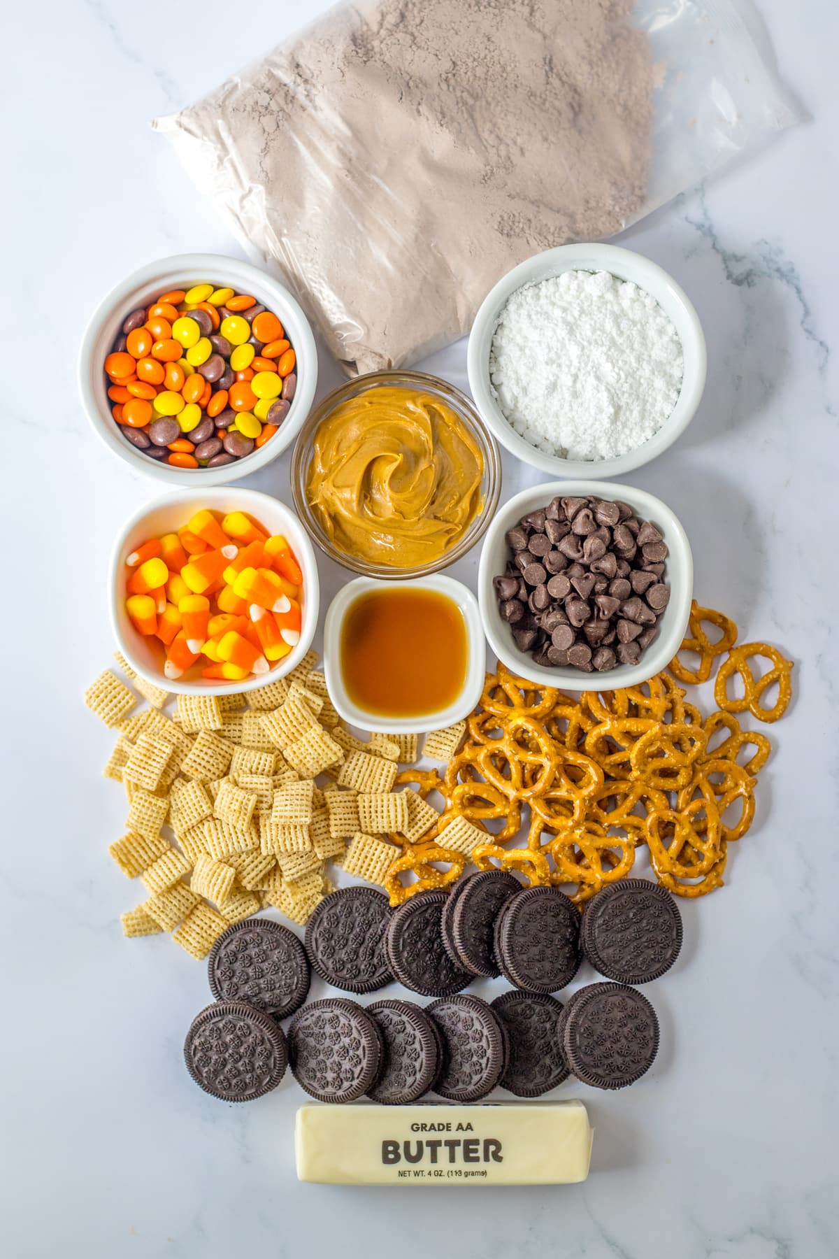 ingredients needed to make halloween puppy chow