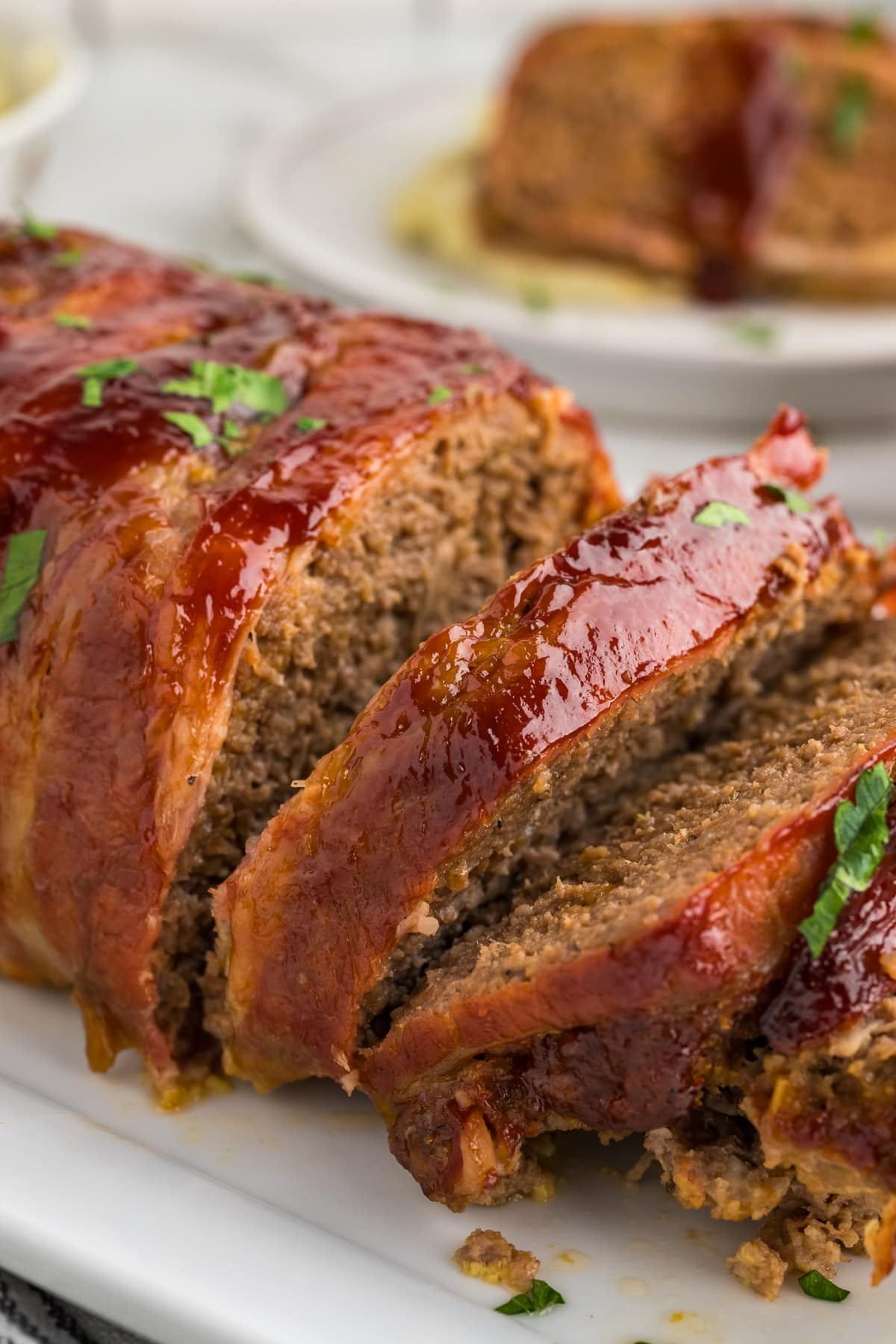 Bacon Wrapped Meatloaf close up