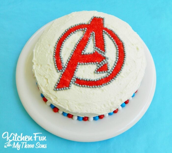 The Avengers Birthday Party Sprinkle Cake