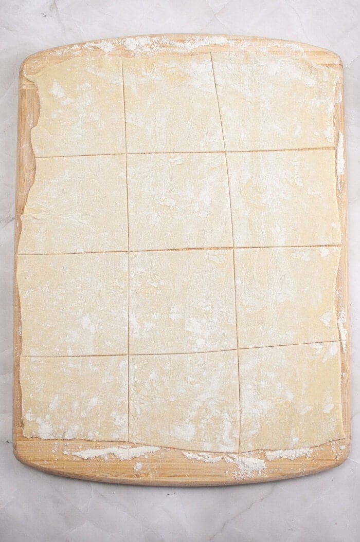 pastry dough rectangles