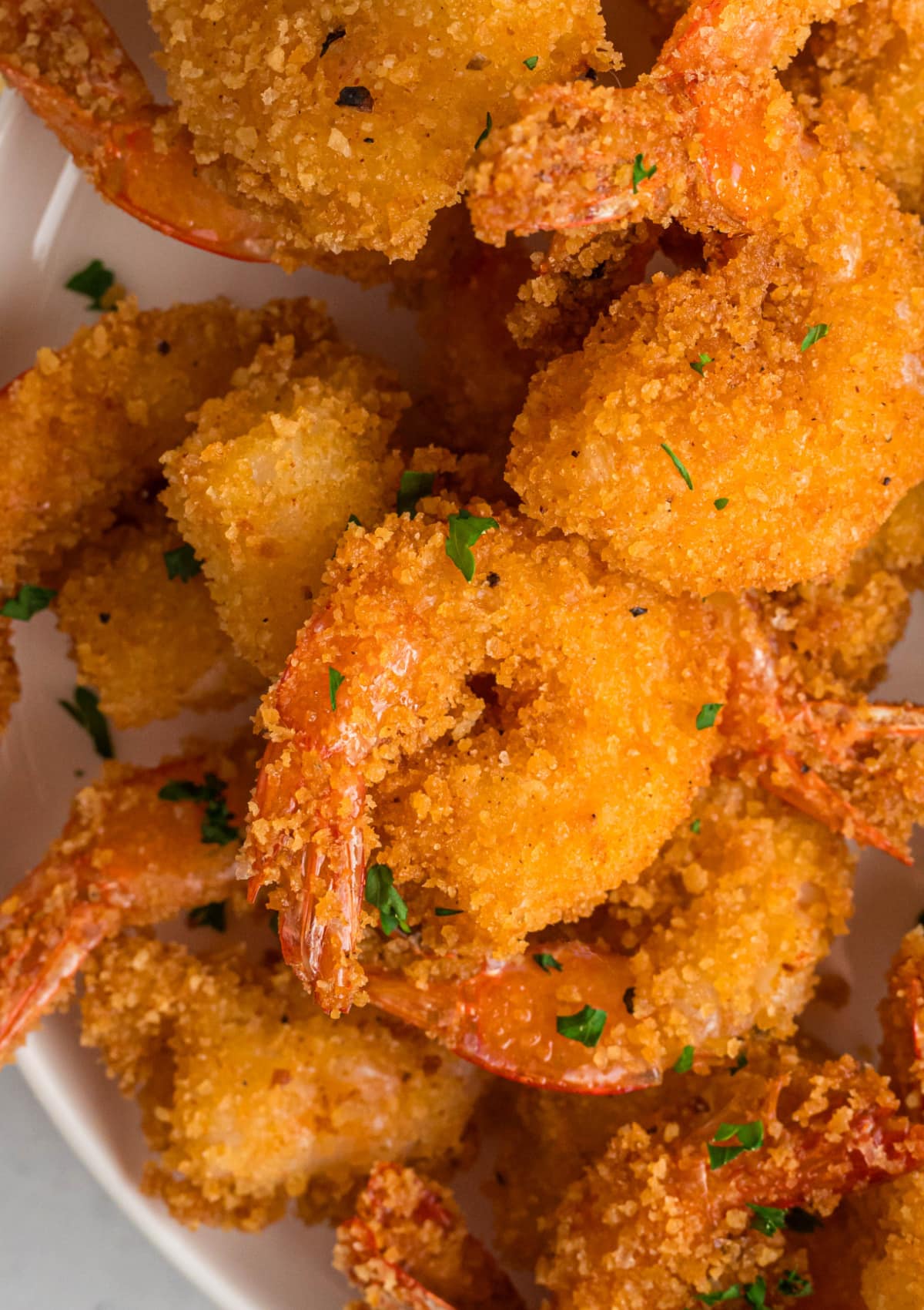 close up view of fried shrimp