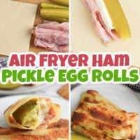 Air Fryer Ham and Pickle Egg Rolls pin