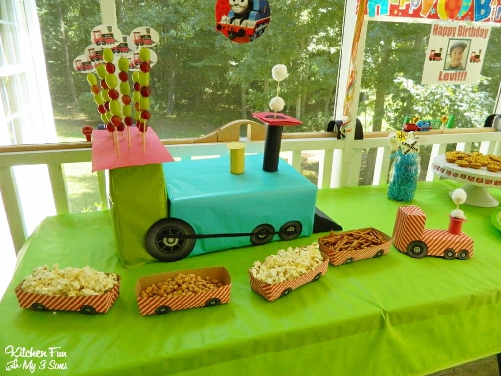 Train themed party food
