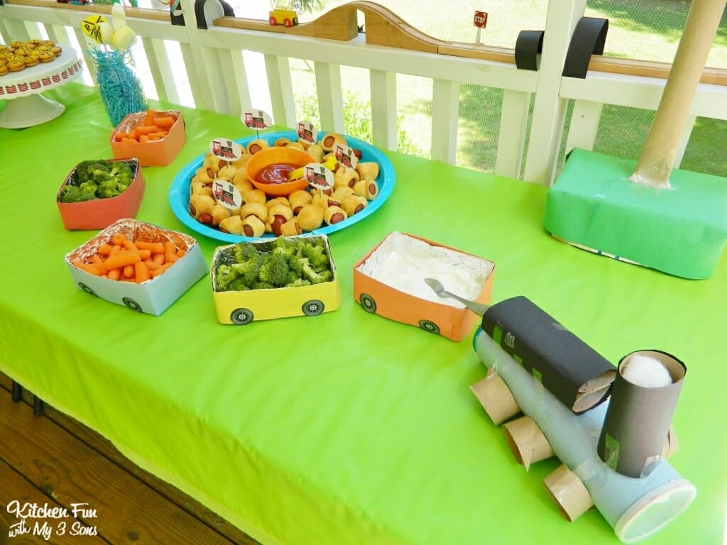 Train themed party food