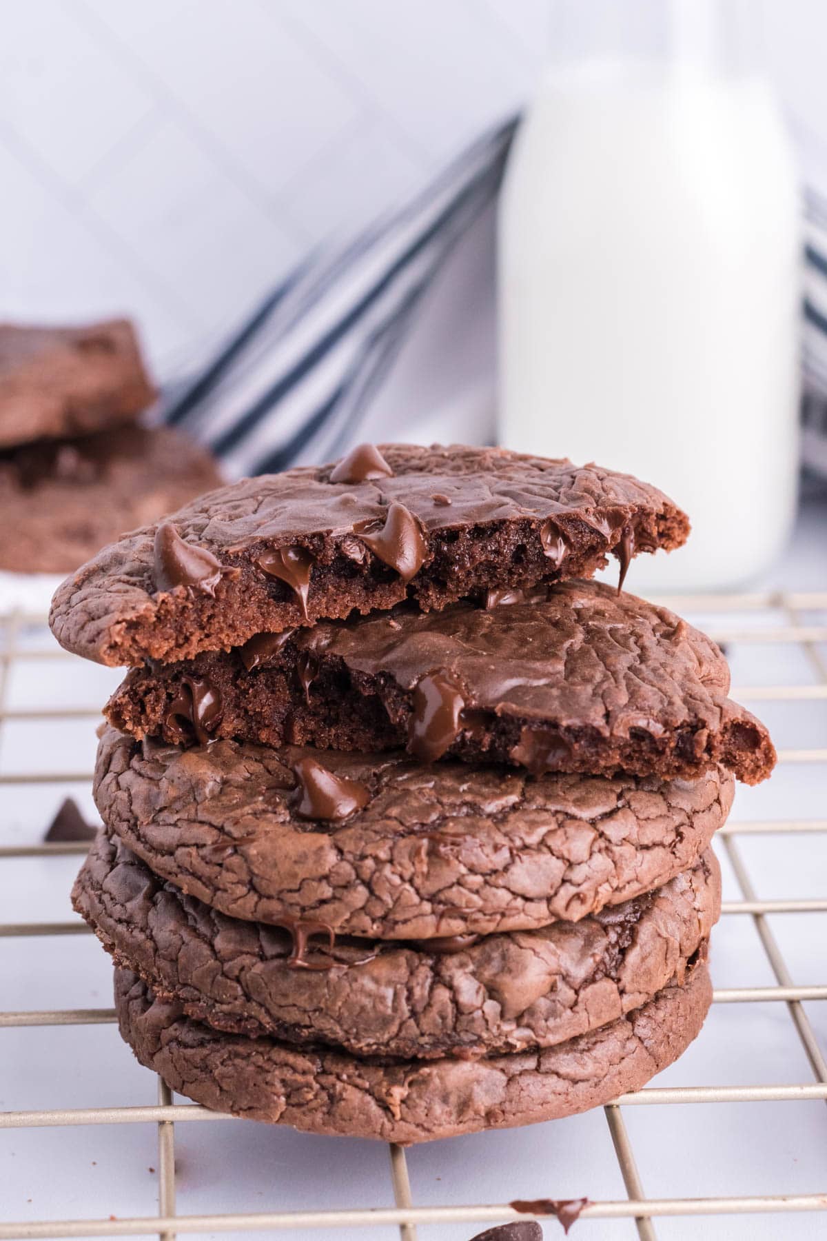 Brownie Cookie stacked.