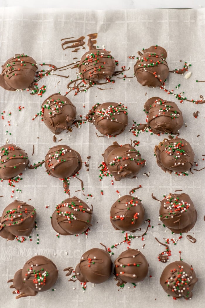 covered chocolate truffles