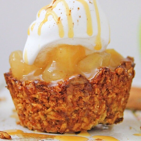 caramel apple crisp bites