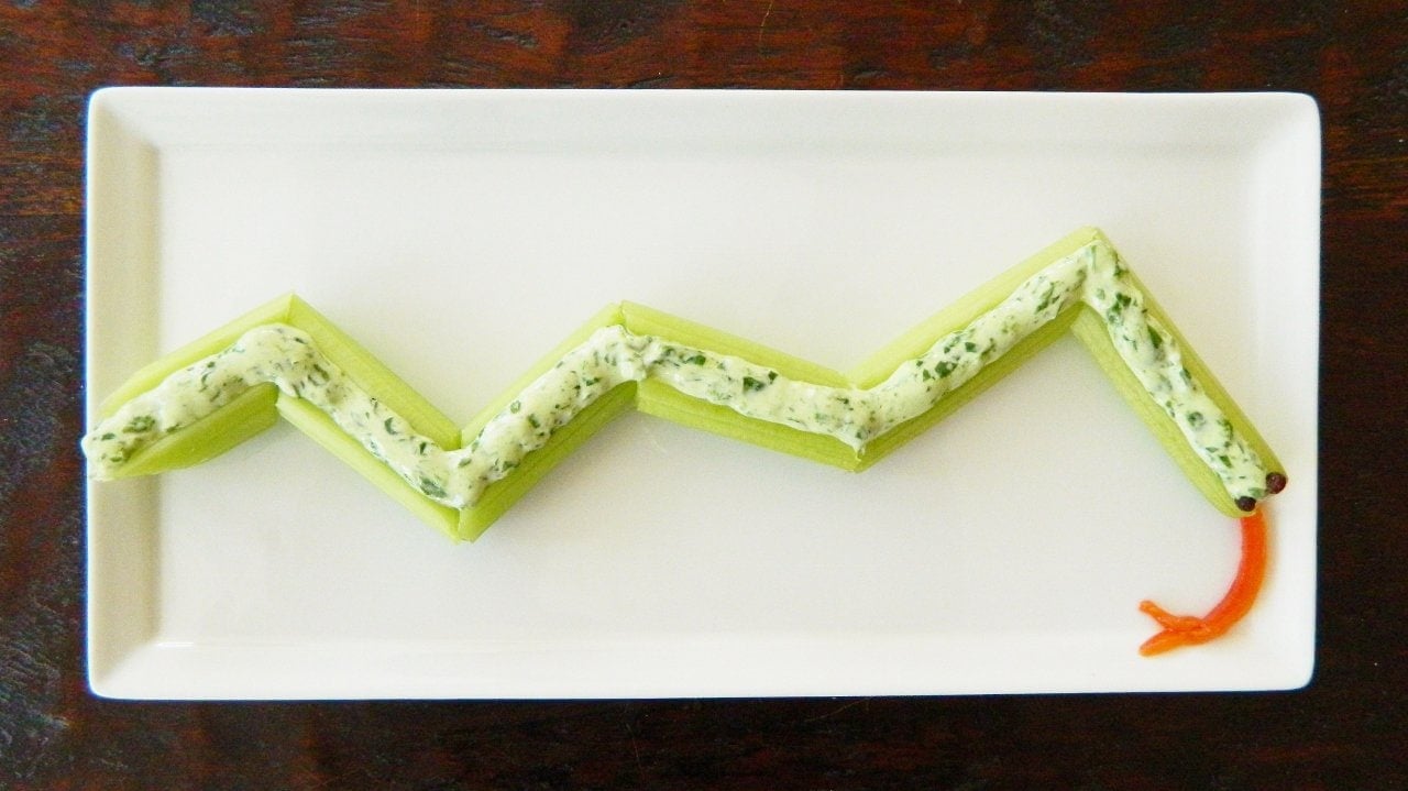 celery snack snack on a plate