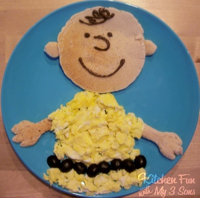 charlie brown breakfast with pancakes
