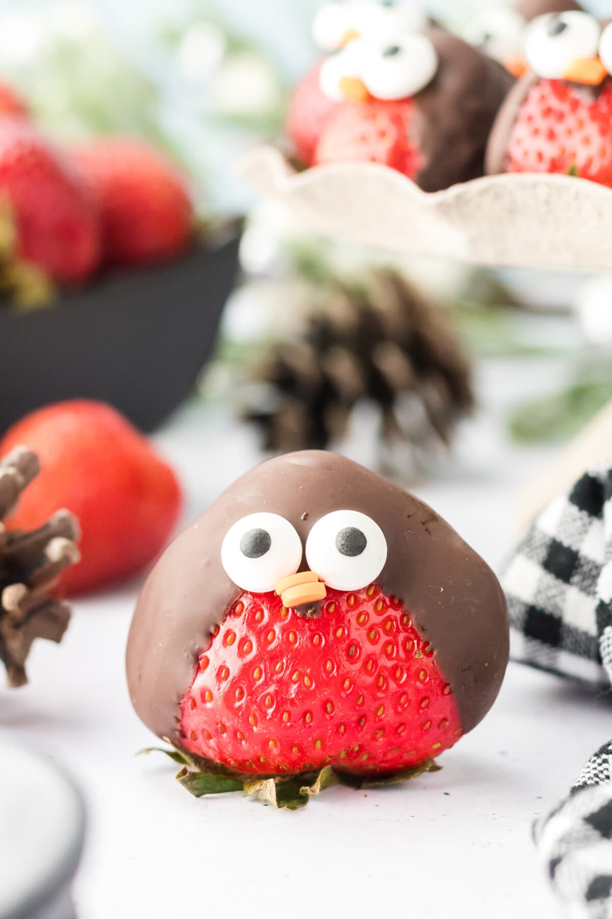 chocolate covered strawberry penguin